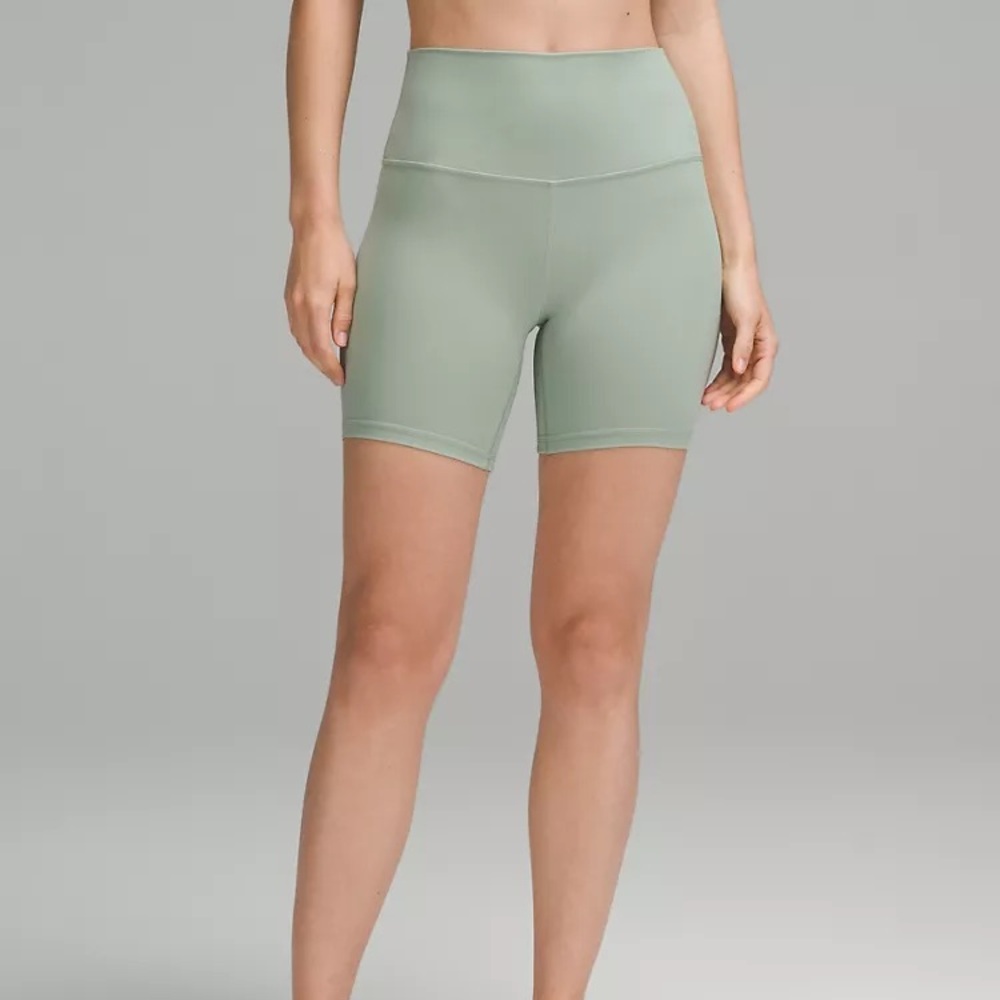 Green Lululemon Align Bike Shorts